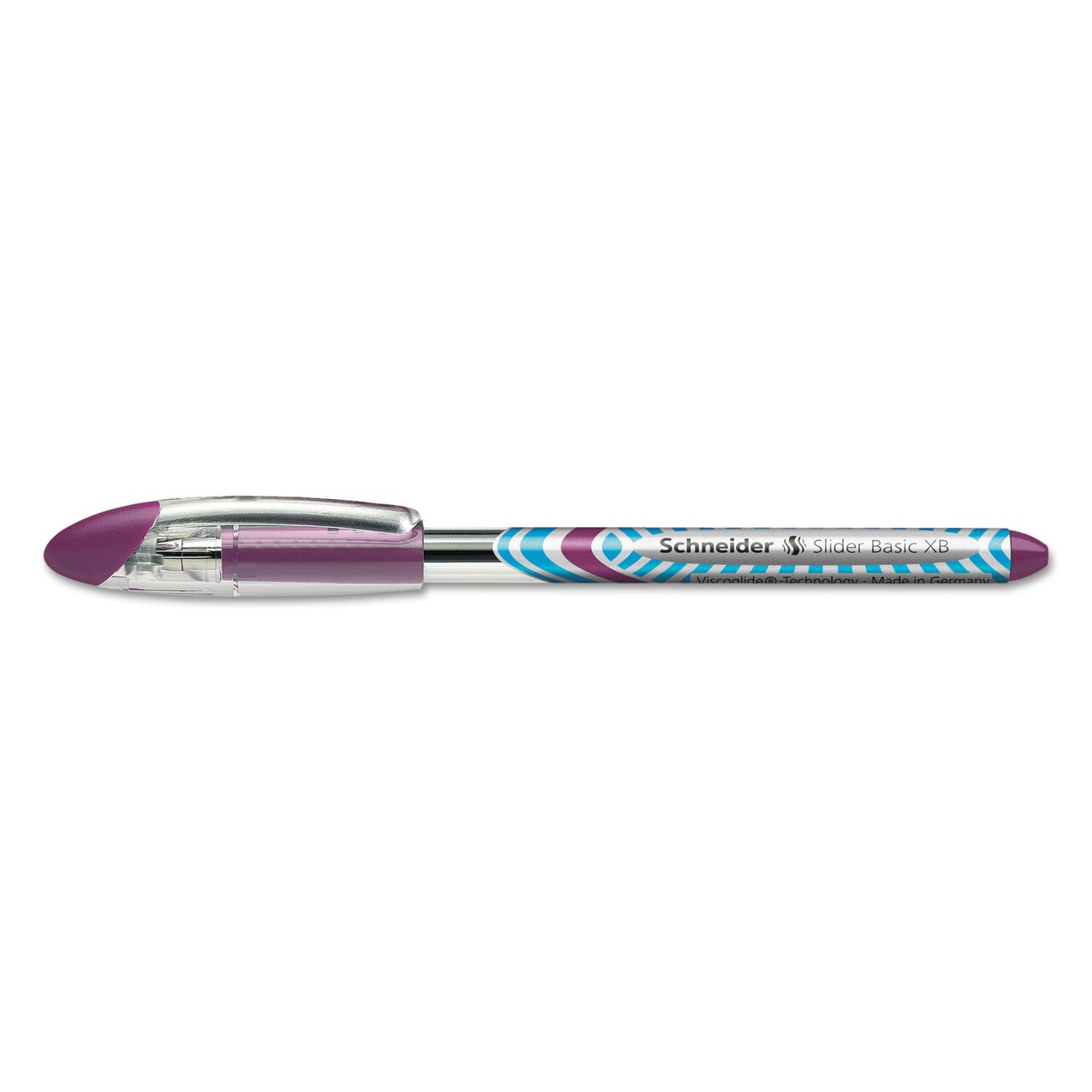 Schneider Slider Stick Ballpoint Pen 1.4 mm Purple Ink Purple/Silver Barrel